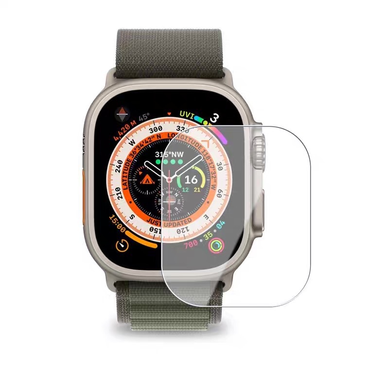 Suitable for Apple Apple 49mm Watch Watch Tempered Film S8Ultr Second Sticker Positioning Artifact Glass Film S1