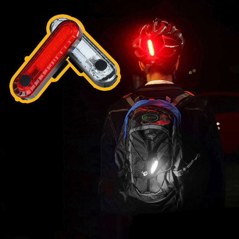 2018 New bicycle tail light outdoor riding USB charging COB bright safety warning light riding accessories