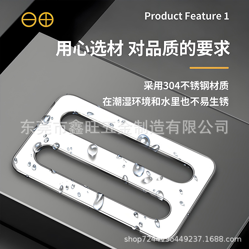 Bag Accessories 2.0 Thick Stainless Steel Metal Japanese Buckle Luggage Webbing Hardware Special-Shaped Hanging Buckle High-Strength Steel Ring