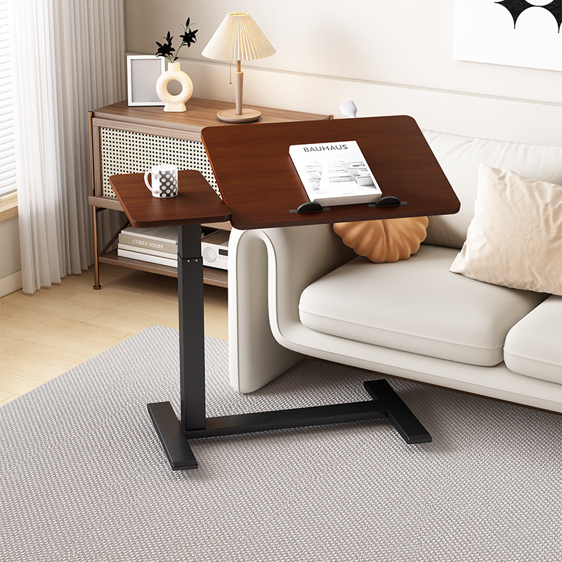 A Yidong Hydraulic Pneumatic Flip Desktop Lifting Table Bedside Table Home Sofa Bedroom Desk Lazy Student