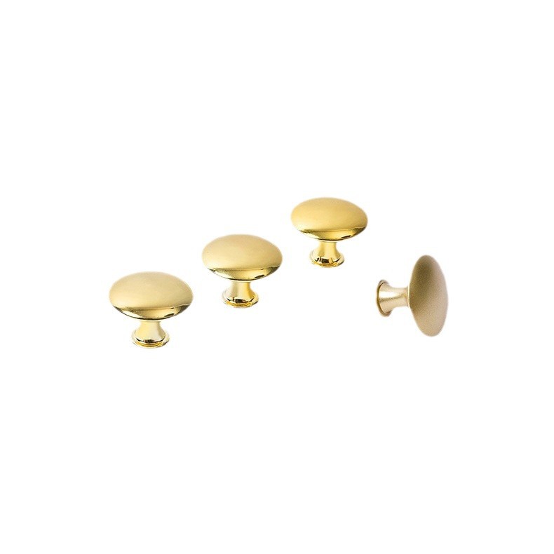 Cross-Border Stainless Steel Handle Gold Cabinet Drawer Wardrobe Door Handle Furniture Hardware Black Round Single Hole Handle