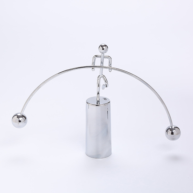 New Chinese-style Metal Tumbler Balance Ball Electroplated Small Iron Man Balance Pendulum Tumbler Decompression Desktop Ornaments