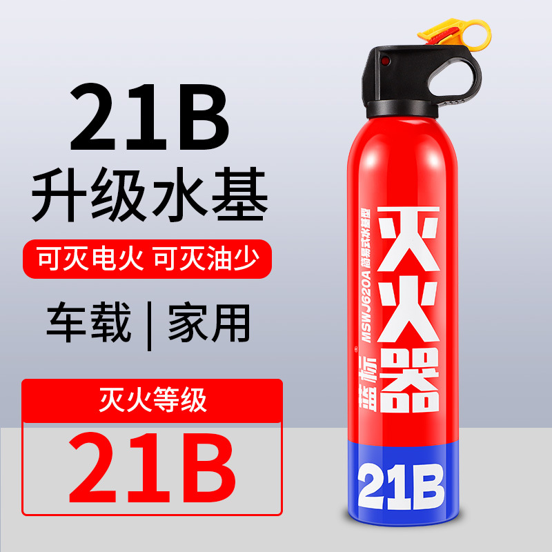 Blue Label Car Emergency Kit Household Portable Water-based 21B Fire Extinguisher Car-mounted Water-based Fire Extinguisher