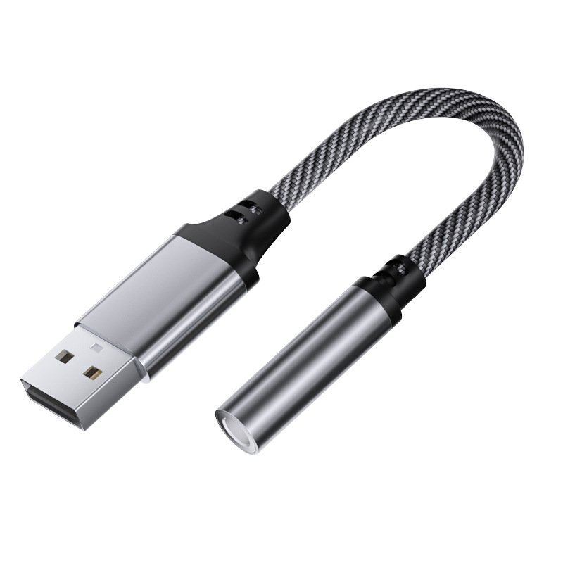 Cross-border headset speaker adapter USB to 3.5mm audio cable USB converter aux audio hifi computer