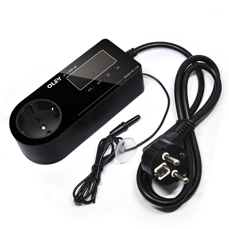 Export European Standard Thermostat Pet Smart Switch Aquarium Reptile Heating Digital Display Digital Thermostat AC-118