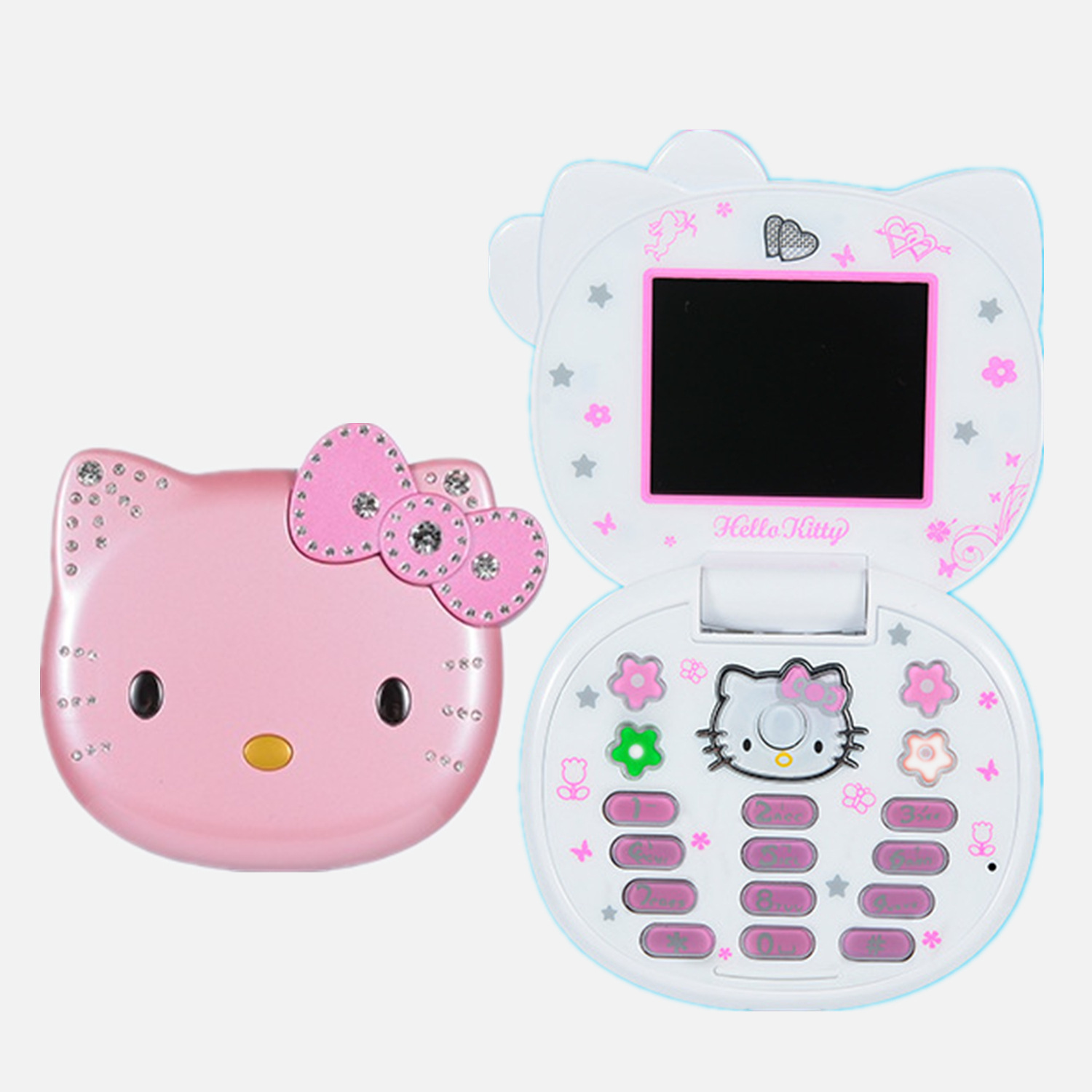 Новый K688 Hello Kitty, складной мобильный телефон, мультяшный, милый, для студентов и детей, мини-мобильный телефон
