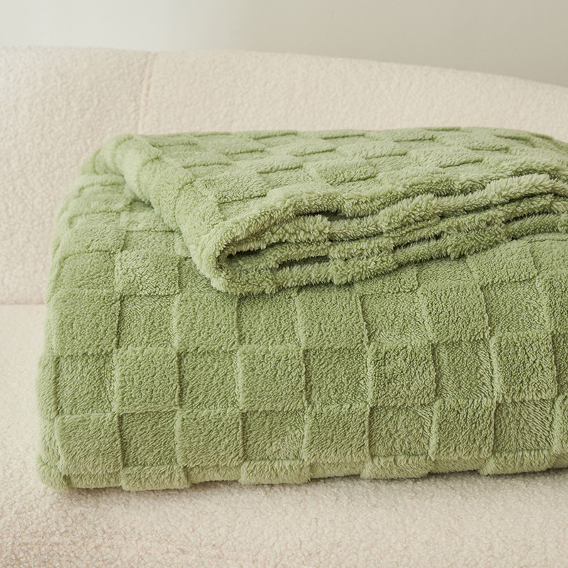 New Thickened Plaid Taff Blanket Single-Layer Double-Sided Huafu Blanket Office Multifunctional Air Conditioning Sofa Blanket