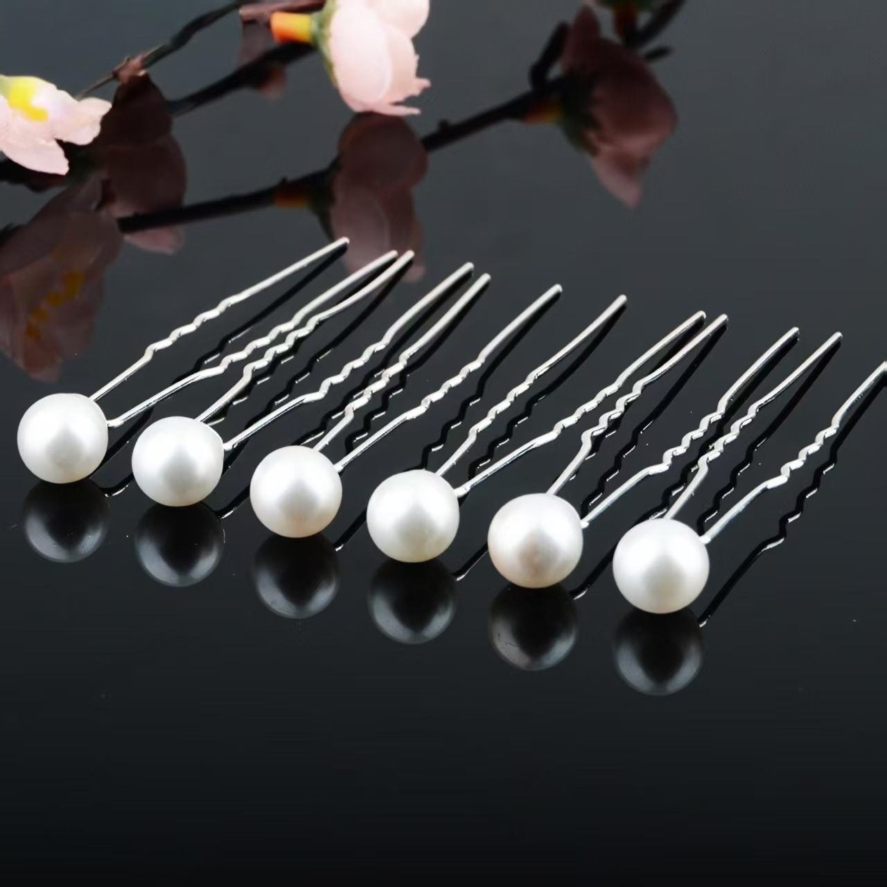 Одиночная жемчужная U-образная заколка, аксессуар для волос, заколка для прически, корейский стиль, оптовая продажа