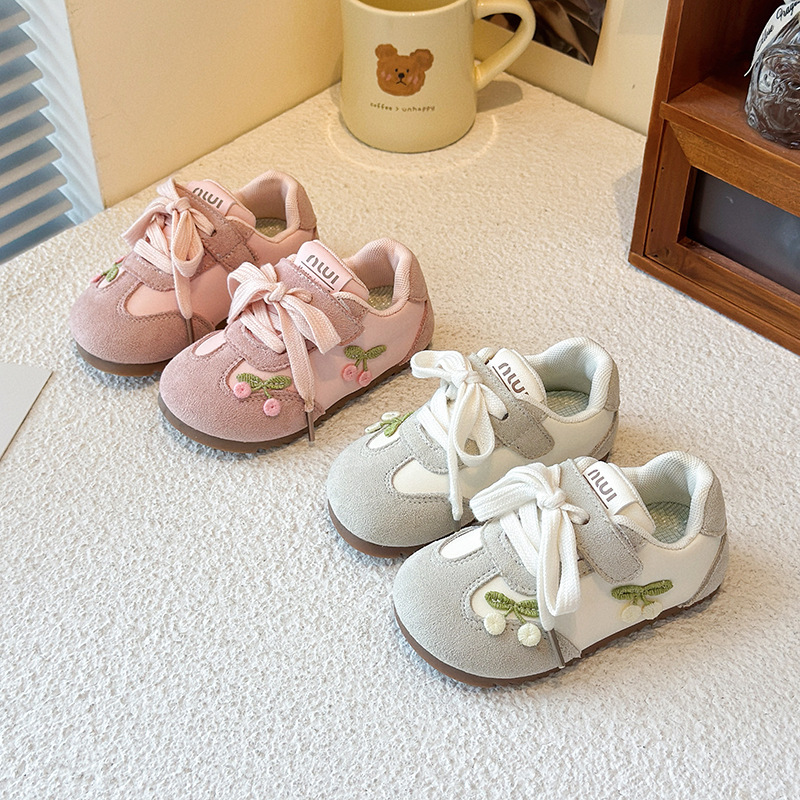 Girls' Sports Shoes, Fashionable Kidsren's Moral Training Shoes 2025 New Spring & Fall Soft-Soled Baby Girl's Casual Shoes, Kidsren's Sneakers