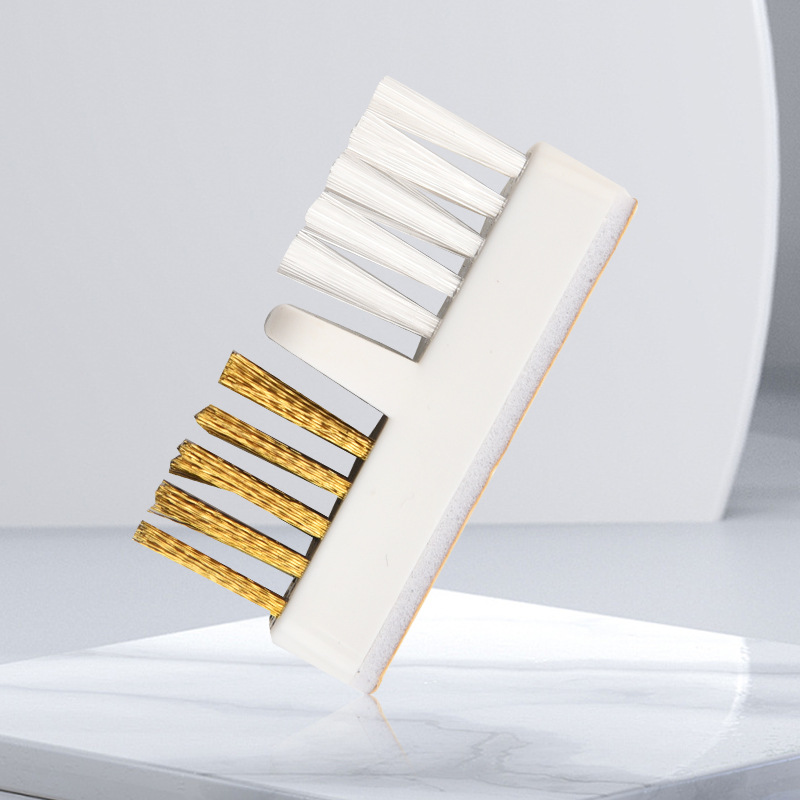 Кисть для полировки ногтей, металлическая, с насадкой для клея, оптовая продажа