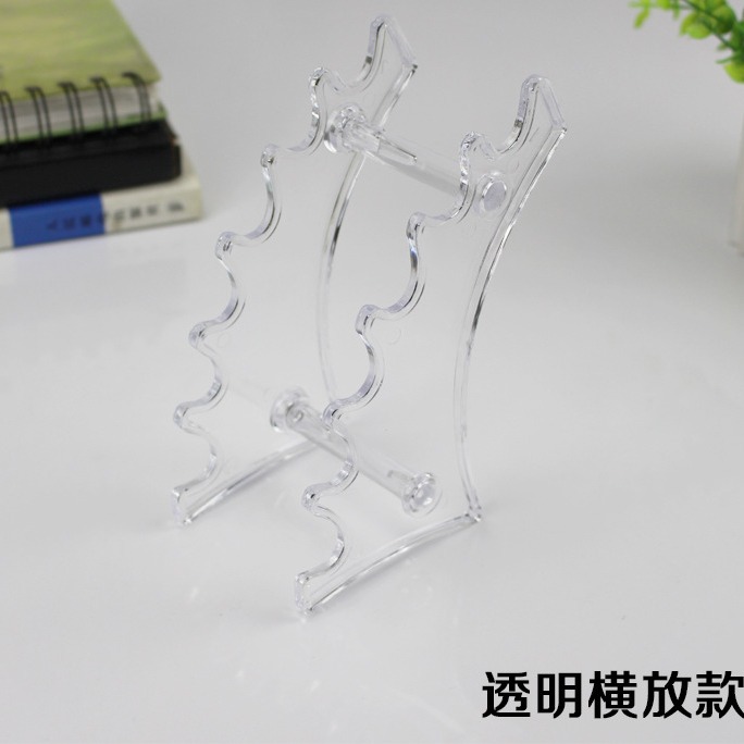 Pen Holder Horizontal Display Rack Transparent Plastic Pen Ballpoint Pen Pen Holder Makeup Eyebrow Pencil Eyeliner Holder Stationery Display Rack