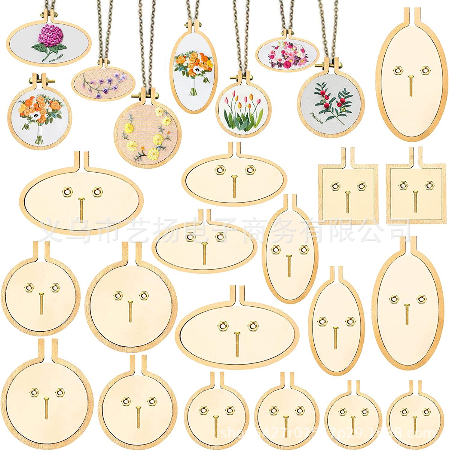 Мини-рамка для вышивания, круглая, овальная, для ювелирных изделий DIY