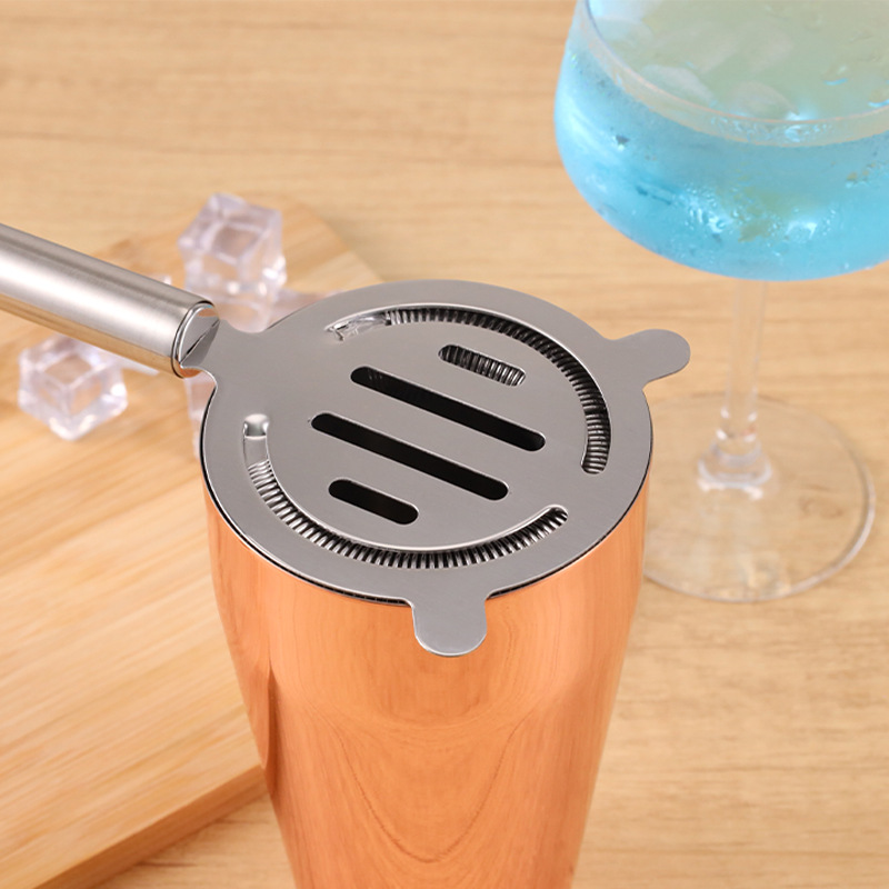 Wholesale 304 Stainless Steel Cocktail Hawthorne Ice Strainer Cocktail Filter Spring Cross Ice Separator Mesh Bar Strainer