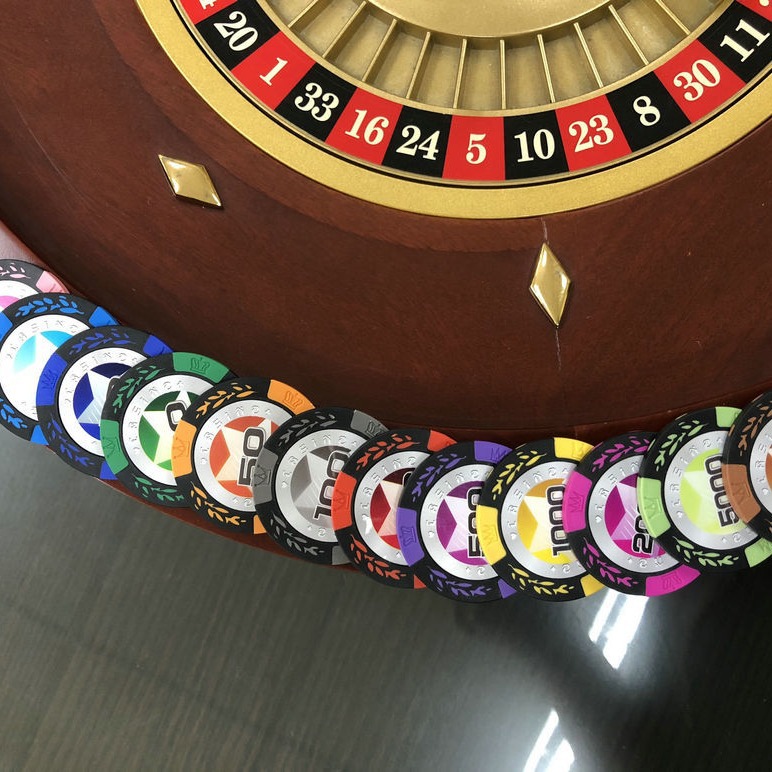 Free sample 14g mirror color clay poker chip coins mahjong chip coins Texas poker chips
