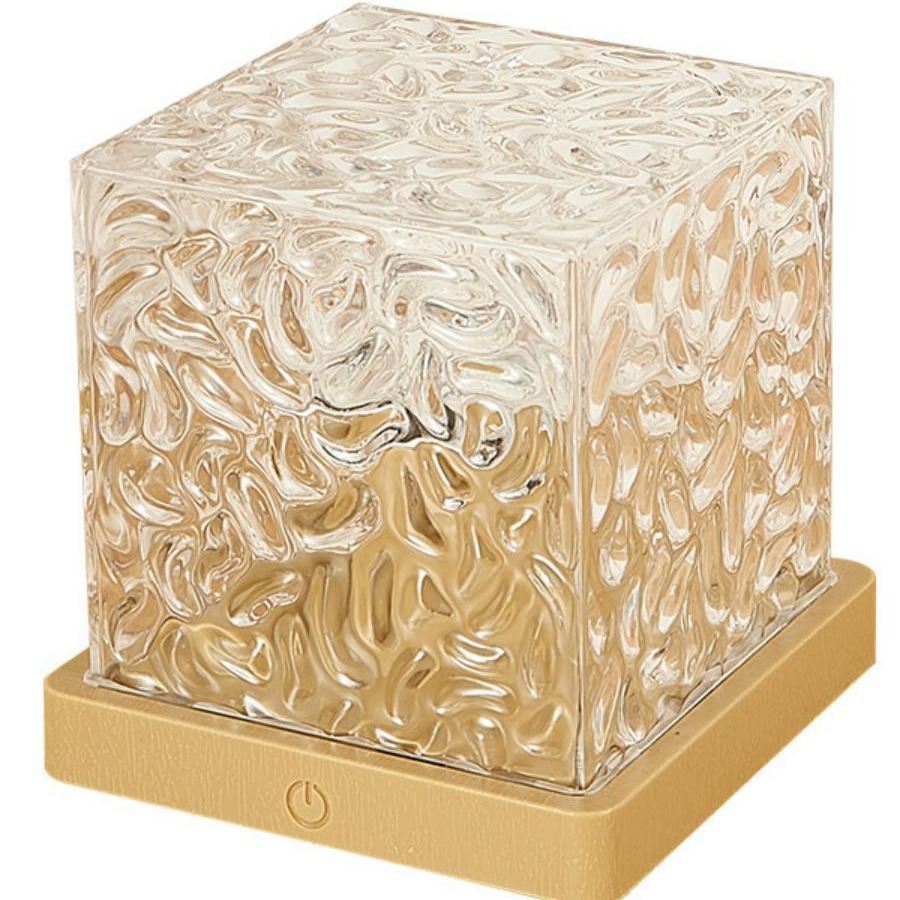 Net red rotating water ripple night light creative bedroom bedside flame atmosphere light romantic gift starry sky projection lamp