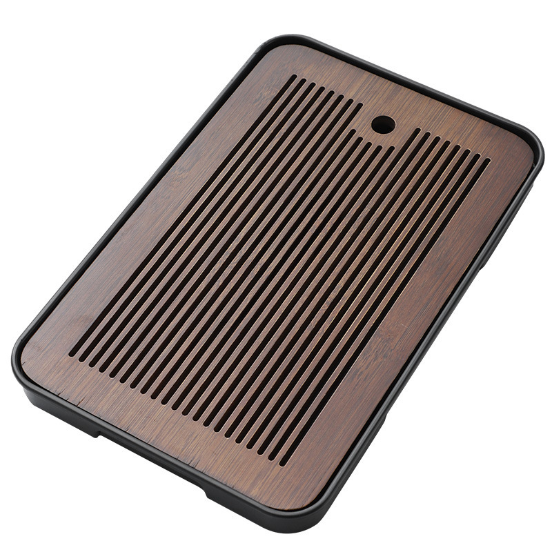 Wholesale Tea Tray for Home Use, Small Tea Table with Water Storage, Dry Brewing Tray, Bamboo Tea Tray, Drainage Tray, Bamboo Melamine Tray, One-Piece Dropshipping