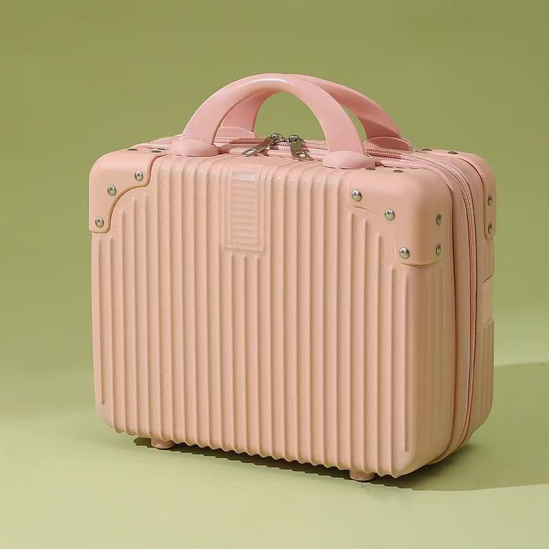 Vintage Suitcase 14 inch Cosmetic Case Small Suitcase Mini Accompanying Gift Small Lightweight Password Box Travel Case