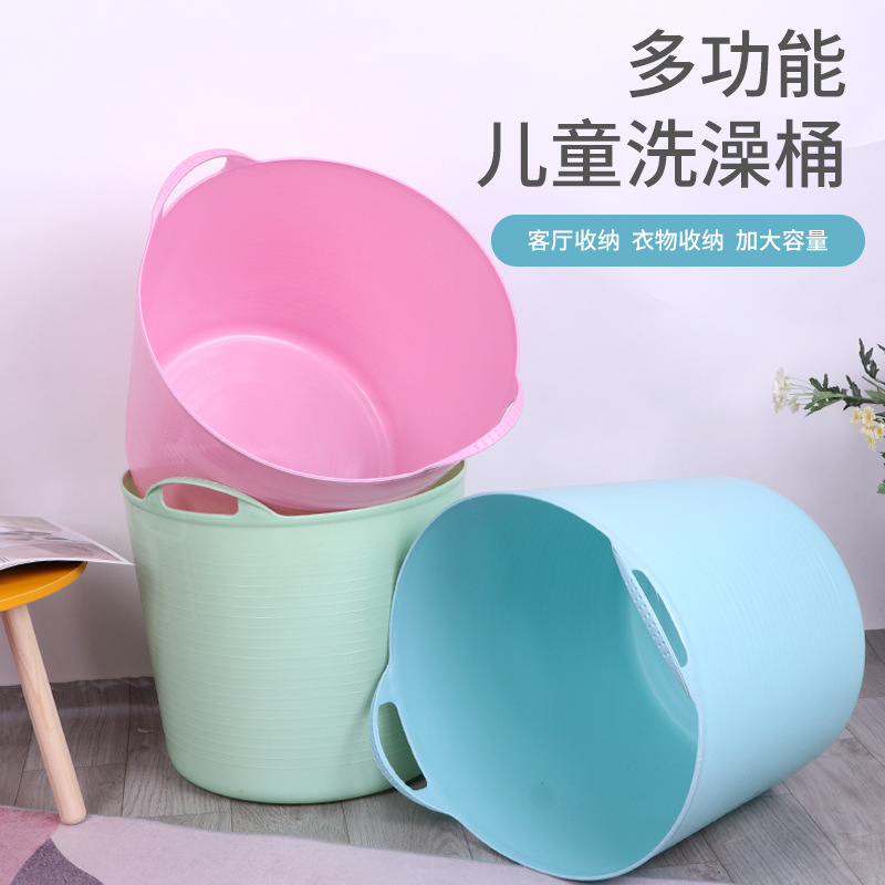 Большая пластиковая ванна для купания детей, переносная, для хранения грязной одежды