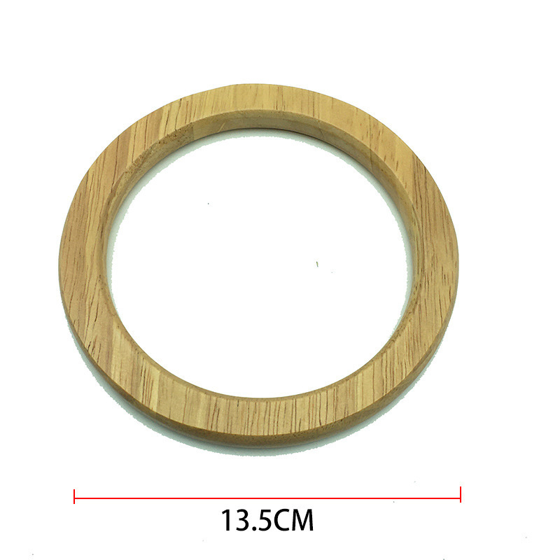 Bag Handle, High-End Wooden Handbag, Wrist Bag Hardware Accessories, Round D-Shaped Bamboo Wooden Handle, Instant Delivery