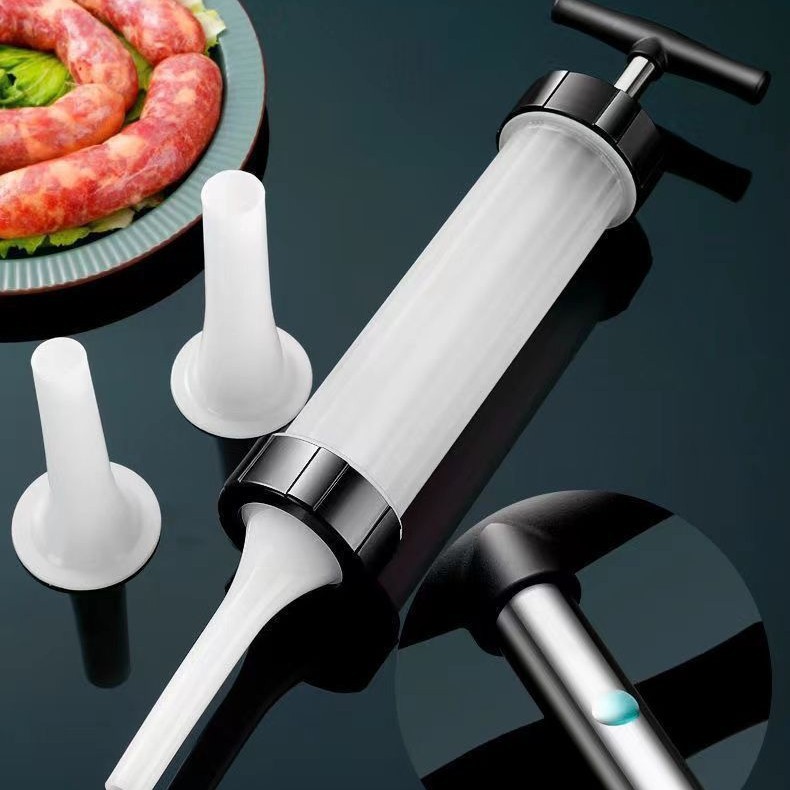 Handmade Sausage Filling Tool, Homemade Sausage Filling Machine, Household Hand-Pushed Large Sausage Filling Artifact, Natural Pig Casing
