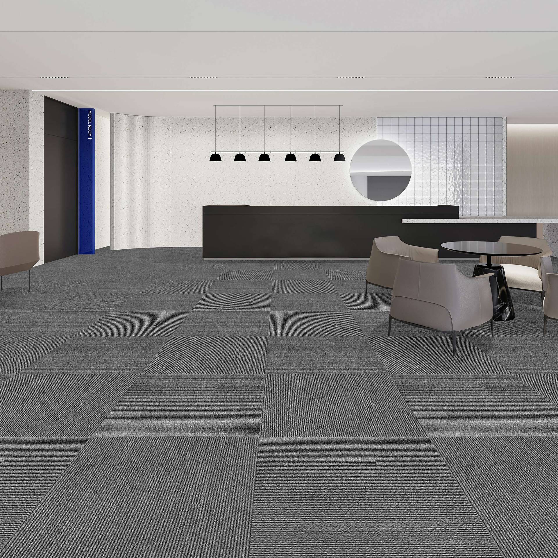 Huade Europe and America gray office office bank club square blanket spot 50cm patchwork carpet