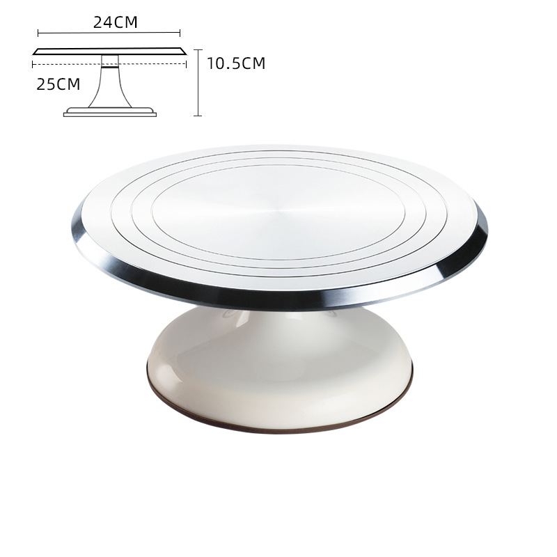 Dropshipping Cross-Border 10inch Aluminum Alloy Cake Turntable Cake Decorating Table Household Baking Tools DIY Trowel