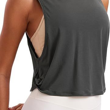 2025 Cross-Border Loose Sleeveless Blouse Sports Vest Women's Running Training Yoga Clothing Top Loose Fitness Vest
