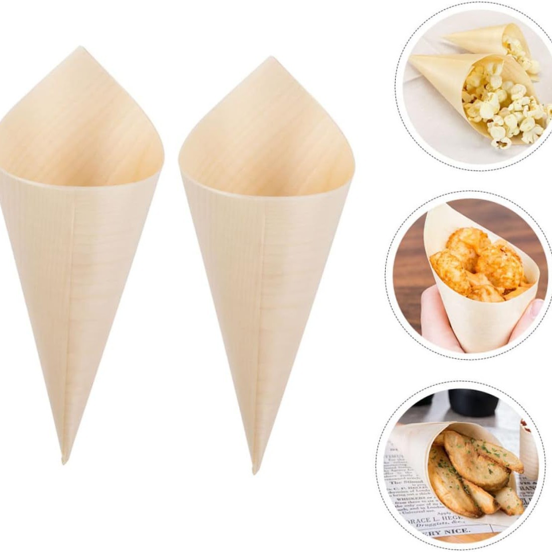 Customized Food-Grade Disposable Wood Rolls, Environmentally Friendly Japanese Cuisine Octopus Balls, Ice Cream Fruit Wood Rolls
