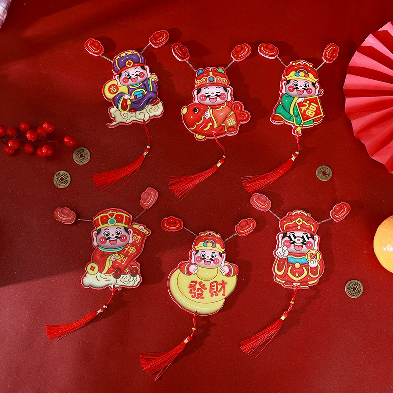 2026 New Product Fortune God Refrigerator Magnet Festive New Year Small Hanging Ornament Sticker New Home Decoration Supplies Housewarming