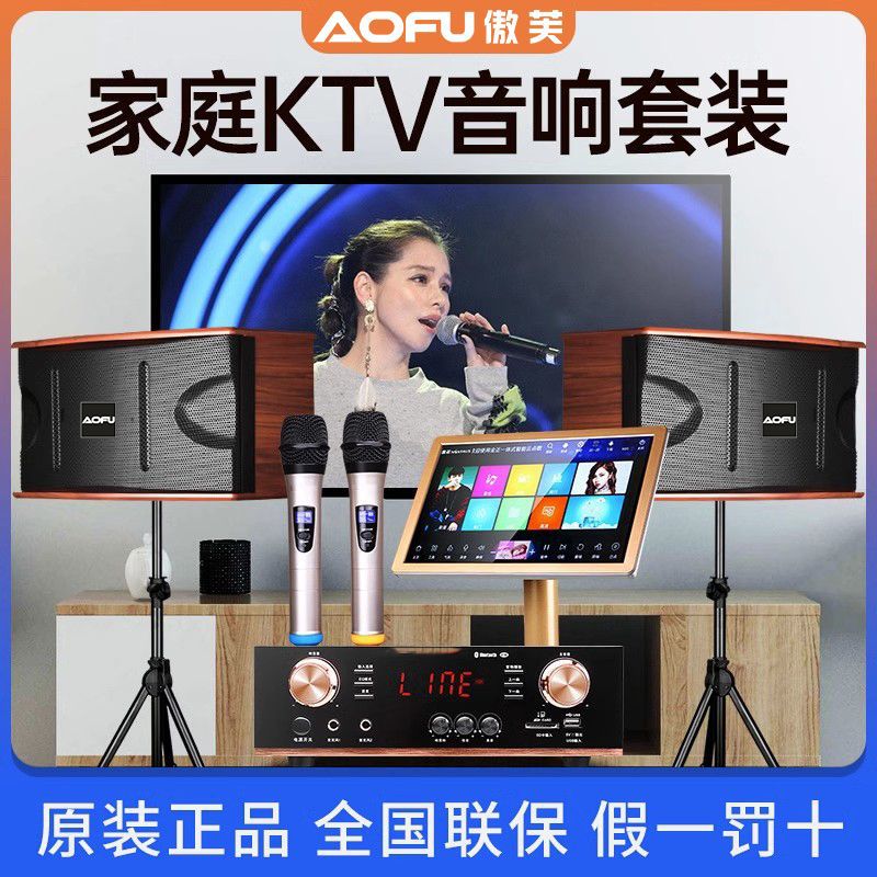 Aofu Family Ktv Audio Set Full Set of Karaoke Machine Home Amplifier Karaoke Equipment Set Karaoke Speaker