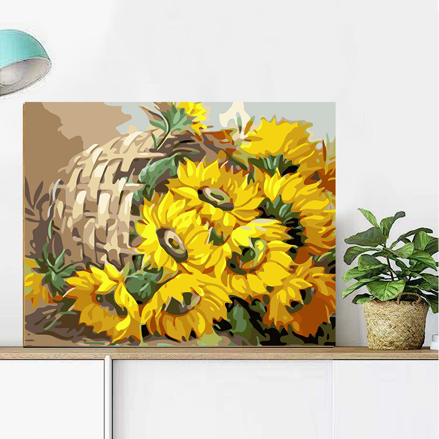 diy digital oil painting hand-filled oil painting without frame cross-border e-commerce Amazon FBA batch of decorative paintings