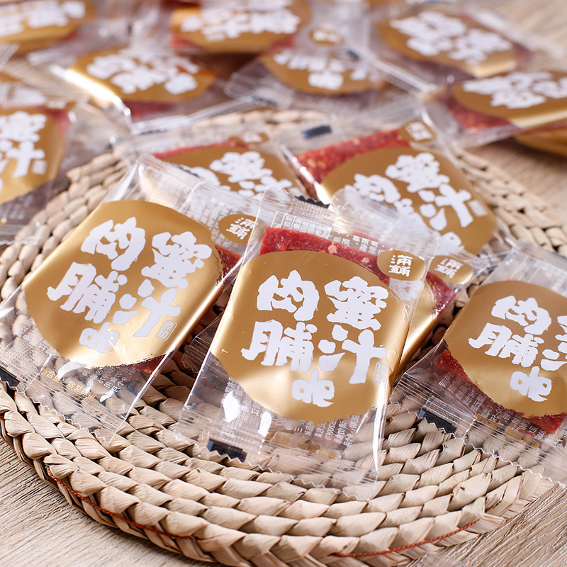 Jingjiang dried pork jerky independent small package specialty 40 small bulk gift bag hand-torn honey flavor snack