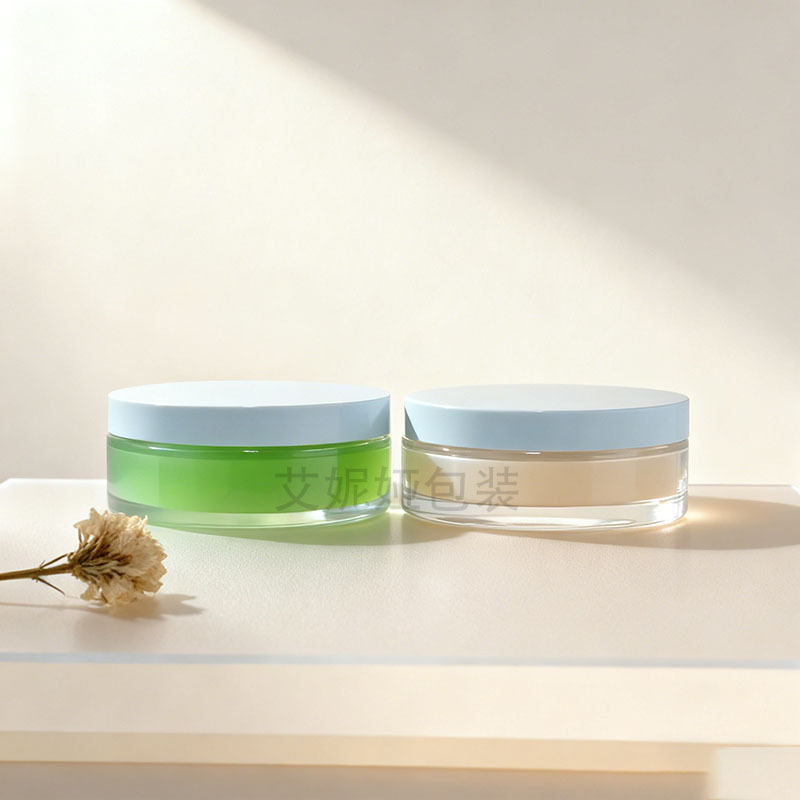 Ultra-Flat Bottle 100g Transparent Cleaning Soap Glass Bottle Face Cream Bottle Mask Jar Body Lotion Bottle Cosmetics Sub-Bottle