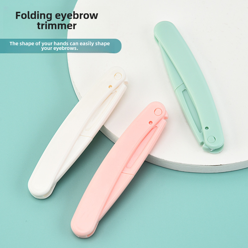 Factory wholesale eyebrow knife eyebrow knife anti-scratch macro suit safety replaceable blade folding eyebrow knife