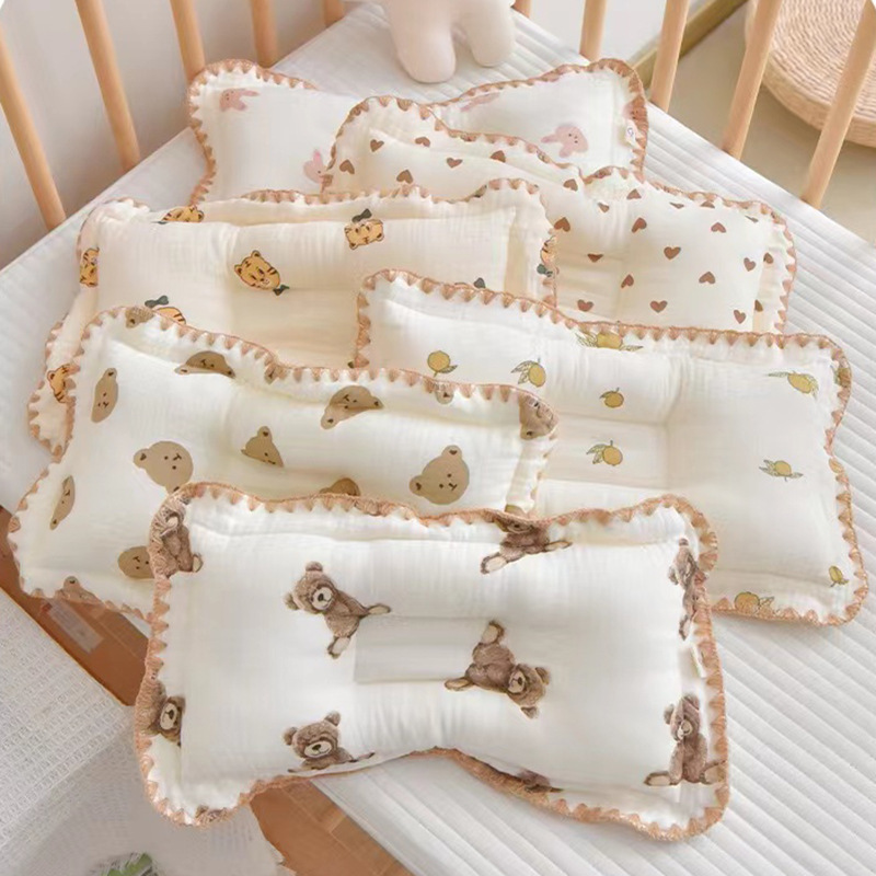 Подушка для младенцев, класс A, хлопковая, корректирующая, предотвращающая отклонения, впитывающая пот