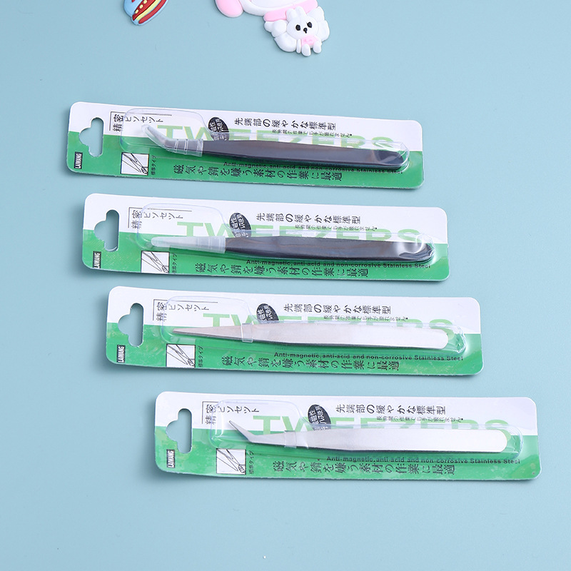 Diamond Painting Rhinestone Tweezers 9CM Stainless Steel Elbow Tweezers DIY Gadget Straight Elbow Tweezers