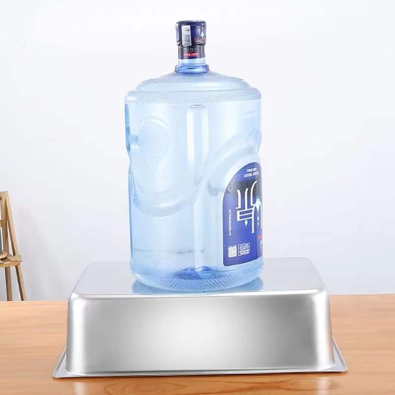 304 Stainless Steel Portion Basin with Lid Malatang Display Cabinet Selection Vegetable Basin Portion Box Portion Plate Rectangular Basin