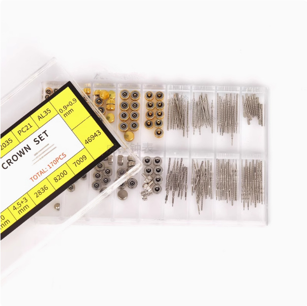 Watch Accessories Boxed Dropping Glue Head Watch Crown Rod Repair Watch Copper Gold and Silver Head Multi-model