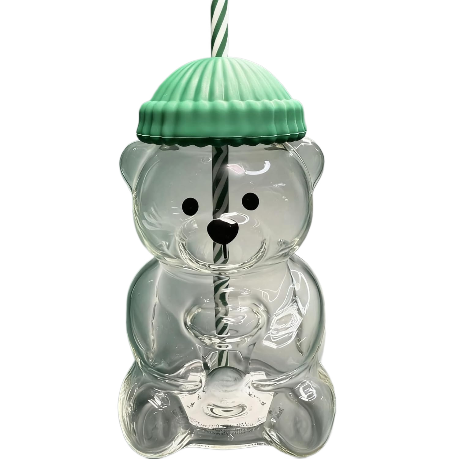 Cross-Border Hot Item Holiday Tedy Bear Cup - Beanie Lid Bear Cup Glass Bottle Amazon
