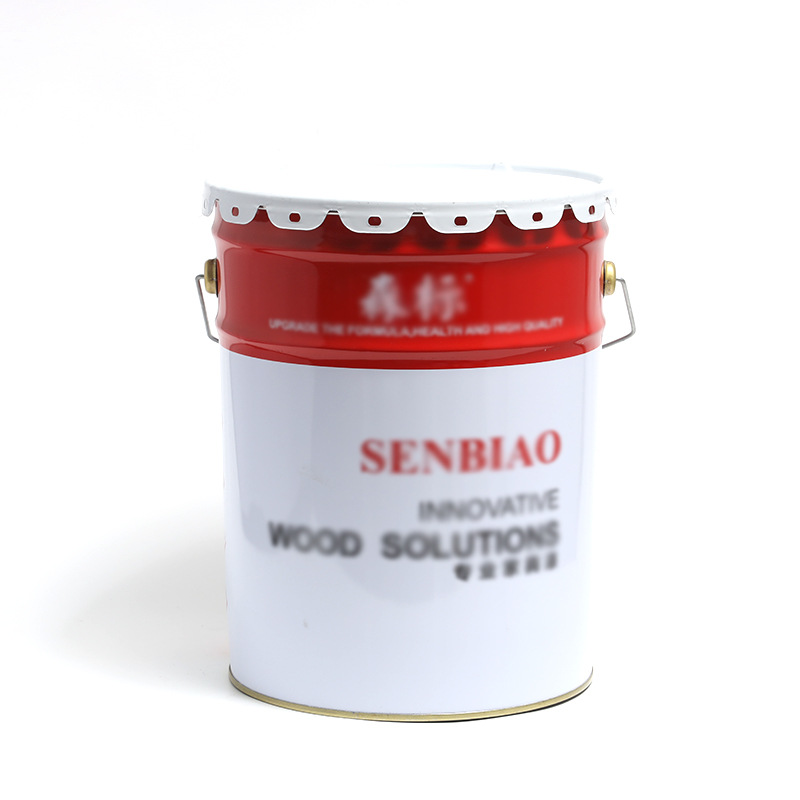 20L Printed Satchel Tinplate Barrel Paint Coating Chemical Barrel Flower Basket Iron Barrel Metal Cylindrical Hoop Open Barrel