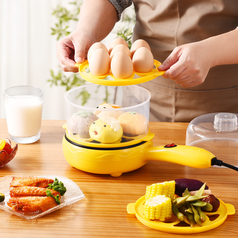 Plug-in Egg Boiler Egg Machine Flat-bottomed Household Mini Omelette Artifact Small Pancake-wrapped Egg Dumpling Pot Egg Steamer
