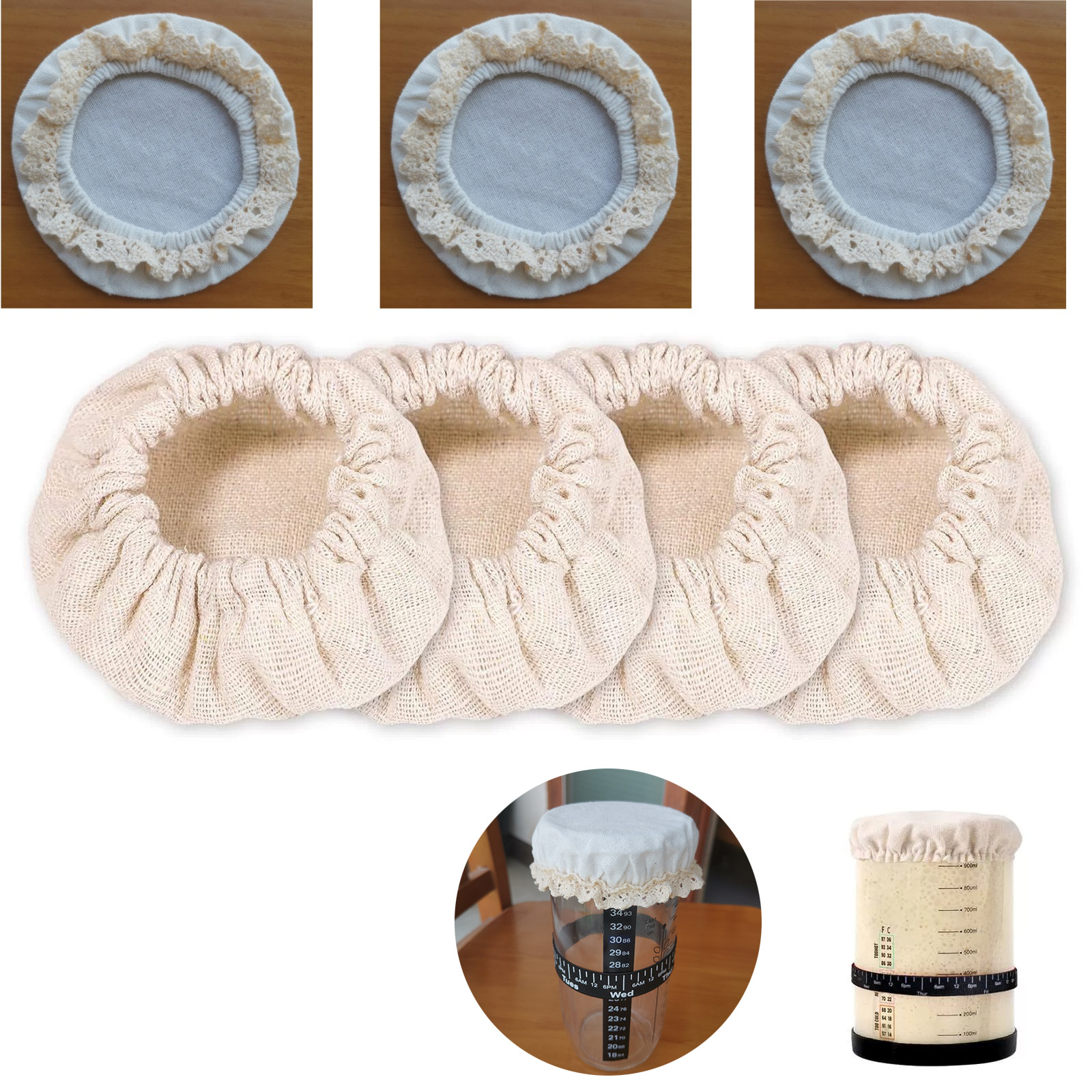 Хлопковый чехол для стеклянной бутылки многоразовый чехол для бутылки чехол для ферментации из хлопка