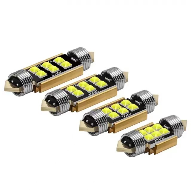 New Car Led Dual-Point Light 3030 6Smd Reading Light 31mm 36mm 39mm 41mm License Plate Light