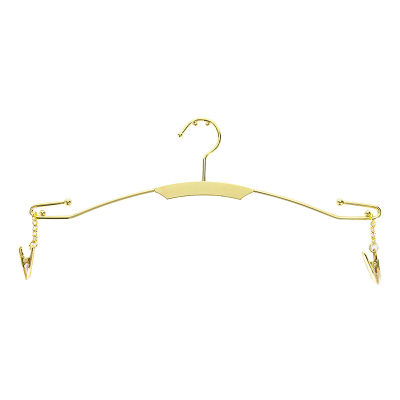 Metal Underwear Hanger Rose Gold Pant Clip Underwear Store Special Pants Hanger Clothes Support Underwear Rack Non-Slip Design