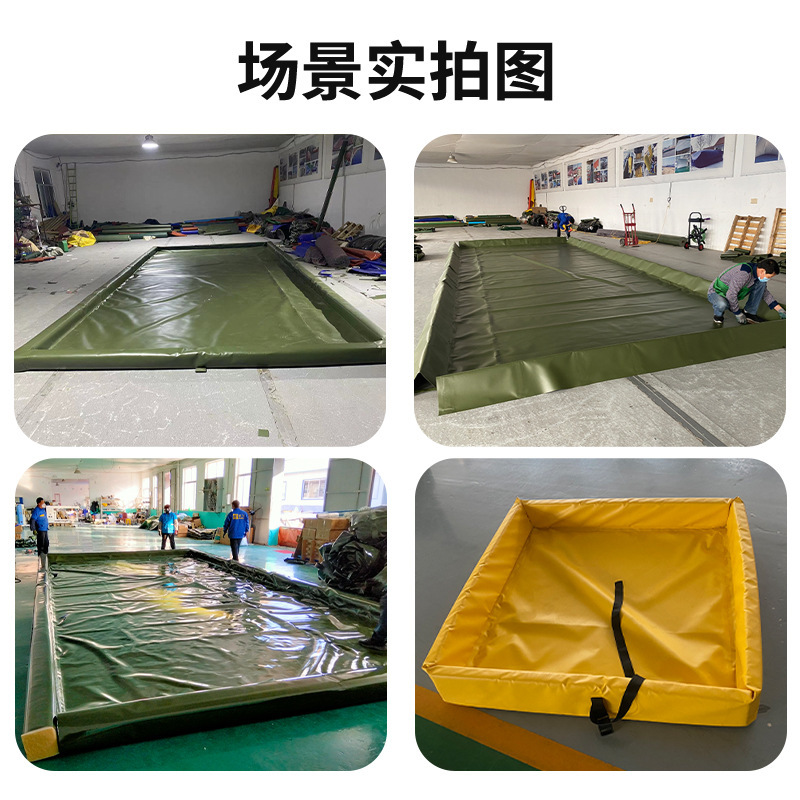 Oil Protection Pool Folding Anti-Oil Spill Dam Oil Protection Dike Construction Site Workshop Oil Depot Portable Protective Pool Oil Separator