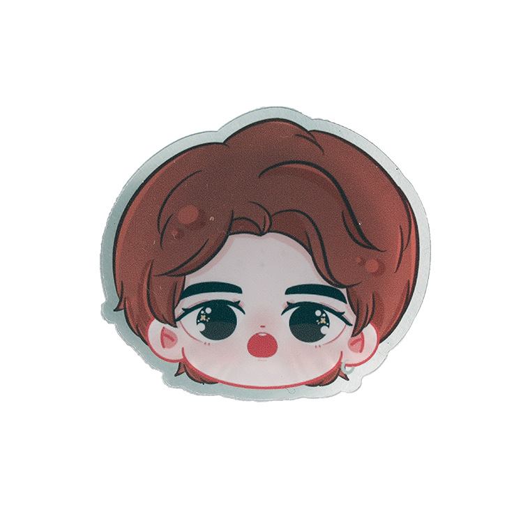 Acrylic mobile phone airbag bracket customized cartoon pet avatar retractable epoxy desktop lazy ring buckle star