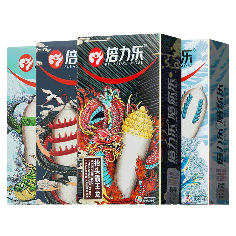 Double Lele Condom Black Gold White King Kong G-Point Women's Large Gay Finger Condom Spiked Mace