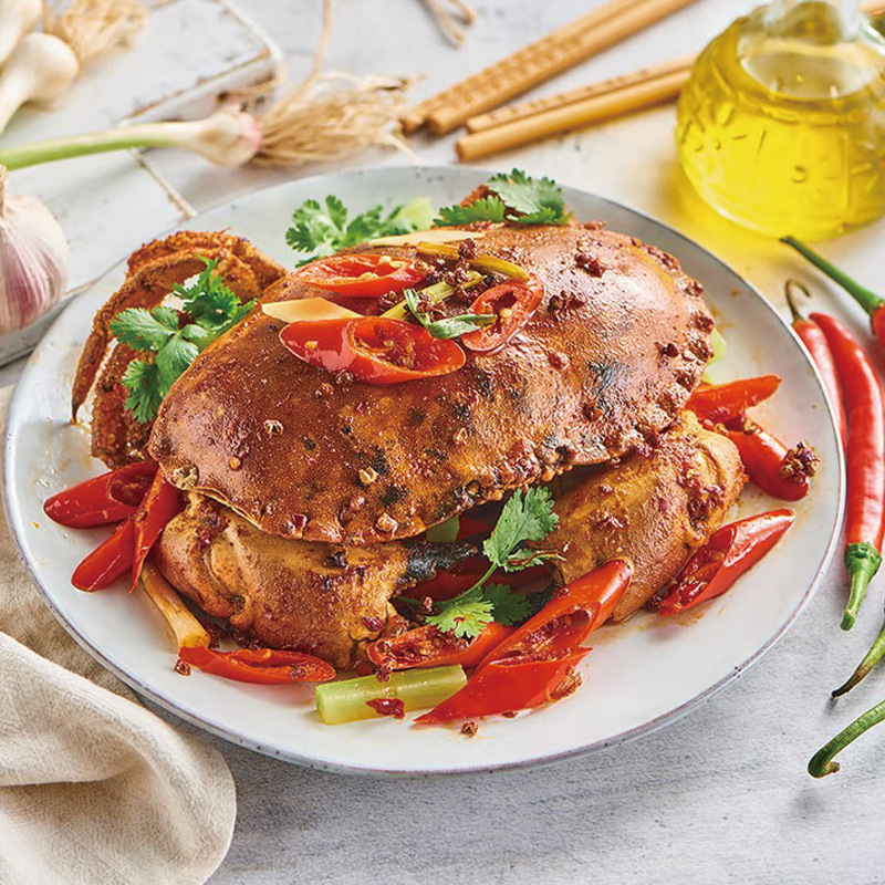 Extra Large Bread Crab with Yellow Paste, Fresh Sea-Caught Cooked Frozen Large Crab, Sea Crab, Golden Crab, Seafood and Aquatic Products Wholesale