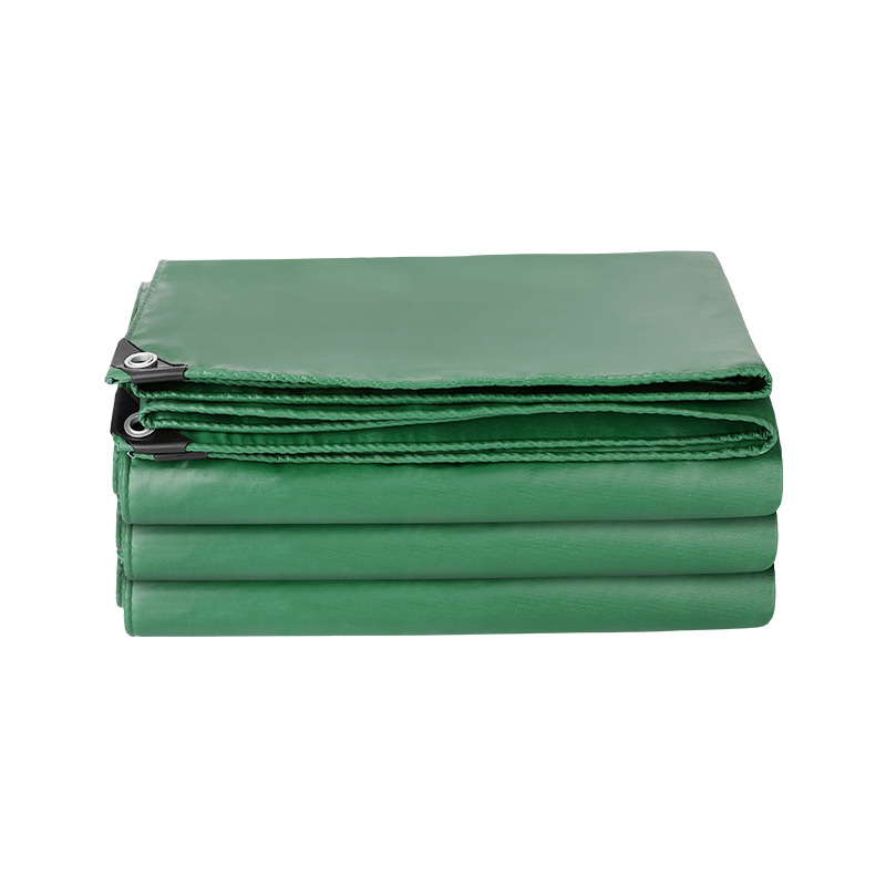 Factory Wholesale 400g Pvc Plastic Coated Green Waterproof and Rainproof Canvas Thickeneded Three-Proof Knife Scraper Tarpaulin Tarpaulin