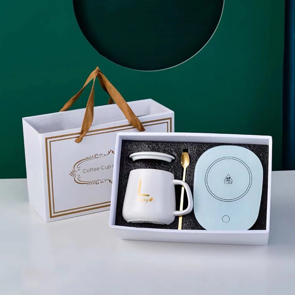 Warm Cup 55 degrees intelligent constant temperature heating coaster automatic insulation base household export activity hand gift